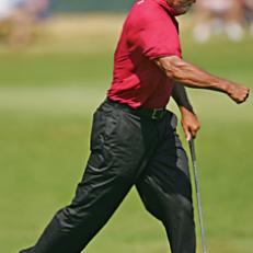 A fist-pump at last year\'s PGA Championship may have added to Woods\' knee woes.