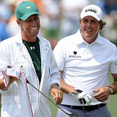 Caddie Jim \'Bones\' Mackay is certainly happy his man Phil Mickelson is back. He likes getting paid.