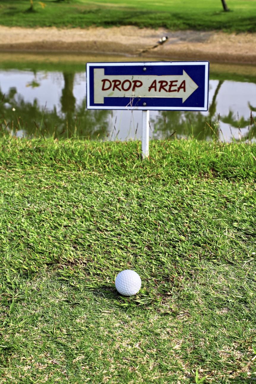 The moment you notice a hole has a drop area, you ensure you'll be hitting from the drop area.