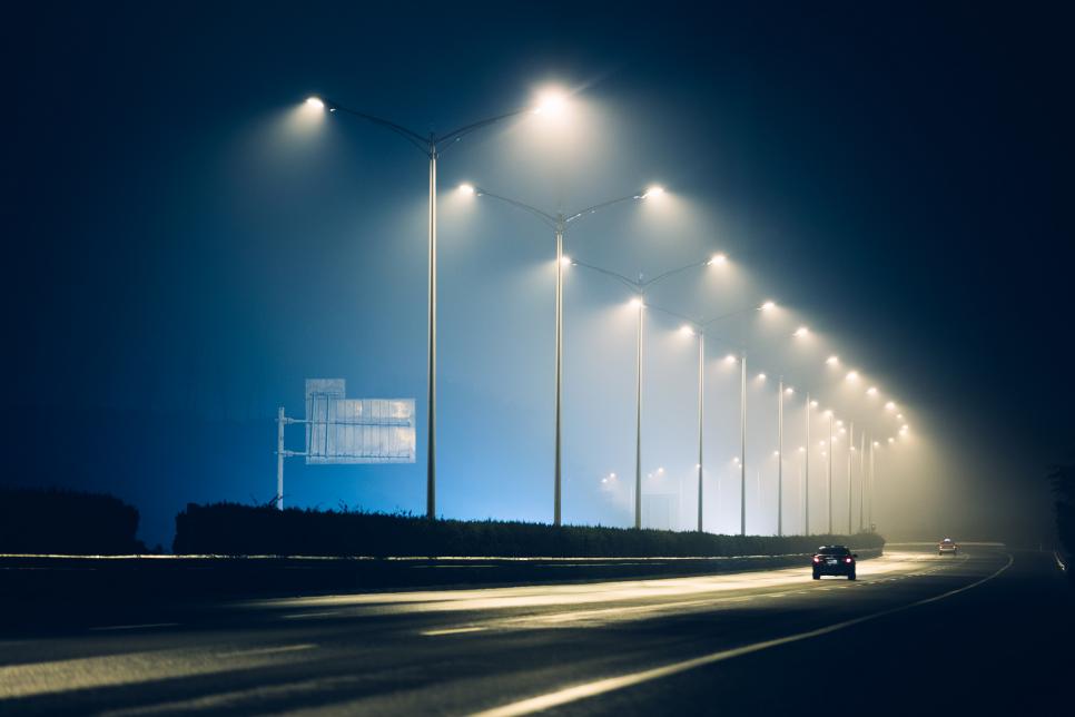 the highway lamps
