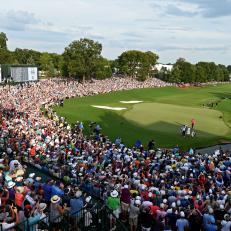 during the final round of the 2017 PGA Championship at Quail Hollow Club on August 13, 2017 in Charlotte, North Carolina.