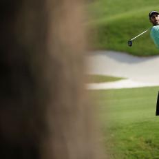 Jordan Spieth of the United States plays an approach shot on the xx hole during day two of the Australian Open at the Australian Golf Club on November 27, 2015 in Sydney, Australia.