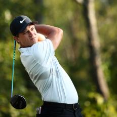 JACKSON, MISSISSIPPI - SEPTEMBER 20: Cameron Champ of the United States plays his shot from the 15th tee during a continuation of the first round of the Sanderson Farms Championship at The Country Club of Jackson on September 20, 2019 in Jackson, Mississippi. (Photo by Marianna Massey/Getty Images)