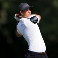 MEMPHIS, TENNESSEE - AUGUST 07: Adam Scott of Australia plays his shot from the seventh tee during the third round of the FexEx St. Jude Invitational at TPC Southwind on August 07, 2021 in Memphis, Tennessee. (Photo by Sam Greenwood/Getty Images)