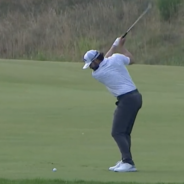 Watch this tour pro hit the most relatable chunk ever, then promptly get dunked on by his wife
