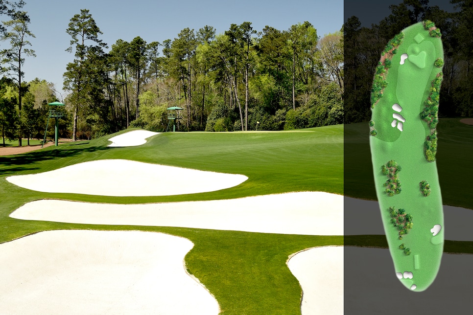 1251165212 AUGUSTA, GA - APRIL 09: A course scenic view from the seventh hole fairway during the continuation of the weather-delayed third round of the 2023 Masters Tournament at Augusta National Golf Club on April 9, 2023, in Augusta, Georgia. (Photo by Keyur Khamar/PGA TOUR via Getty Images)