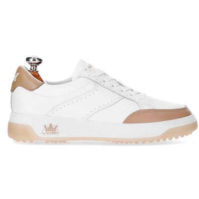 Lambda Women's Verona White & Peach Golf Shoe