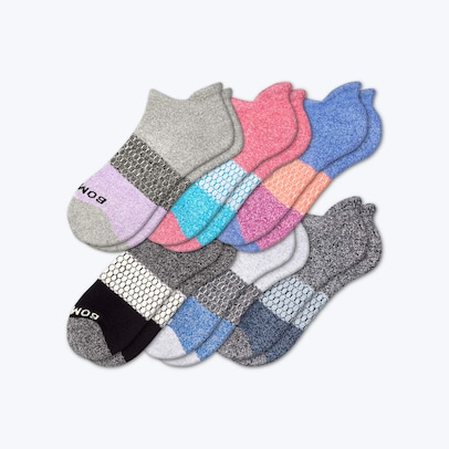 Bombas Women's Tri-Block Marl Ankle Sock 6-Pack