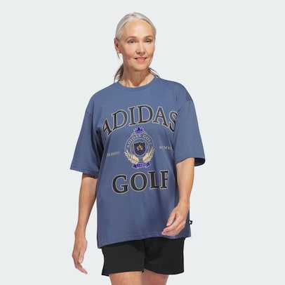 adidas Women's Go-To Crest Graphic Boyfriend Tee