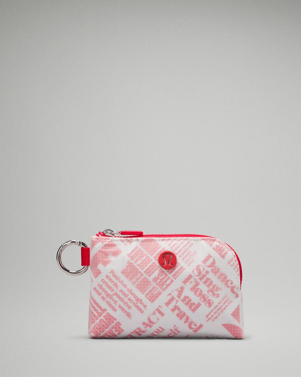 lululemon Clippable Card Pouch Manifesto Print