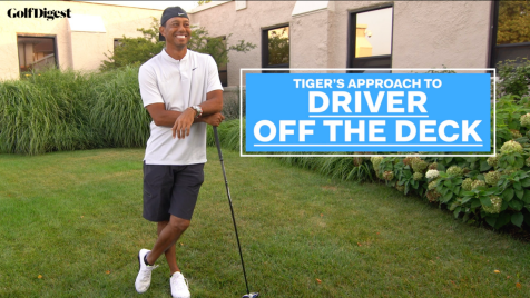 Tiger's Approach to Hitting Driver Off The Deck