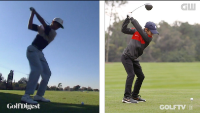A Side-by-Side Comparison of Charlie and a Young Tiger Woods' Swing