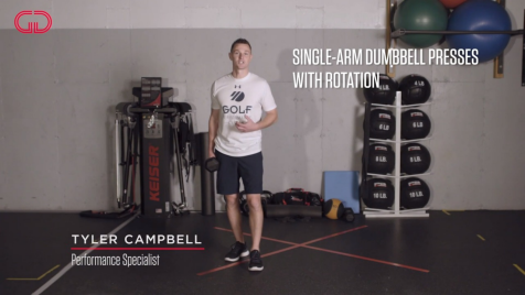 Single-Arm Dumbbell Press With Rotation