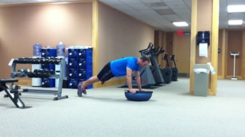 Stability Exercise Using A Bosu Ball