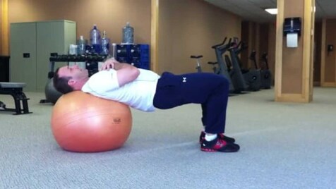 Physio Ball Leg Extensions