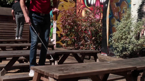 Nailing a Golf Trick Shot During the Picnic Table Beer Challenge