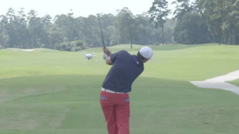 Patrick Reed Knocks A Drone Out Of The Sky
