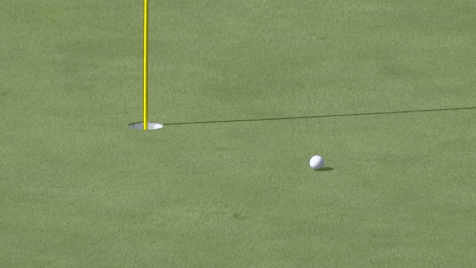 Michael Thompson's bunker shot on 16 during the final round of the 3M Open