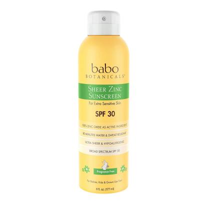 Babo Botanicals Sheer Zinc Continuous Spray Sunscreen SPF 30 
