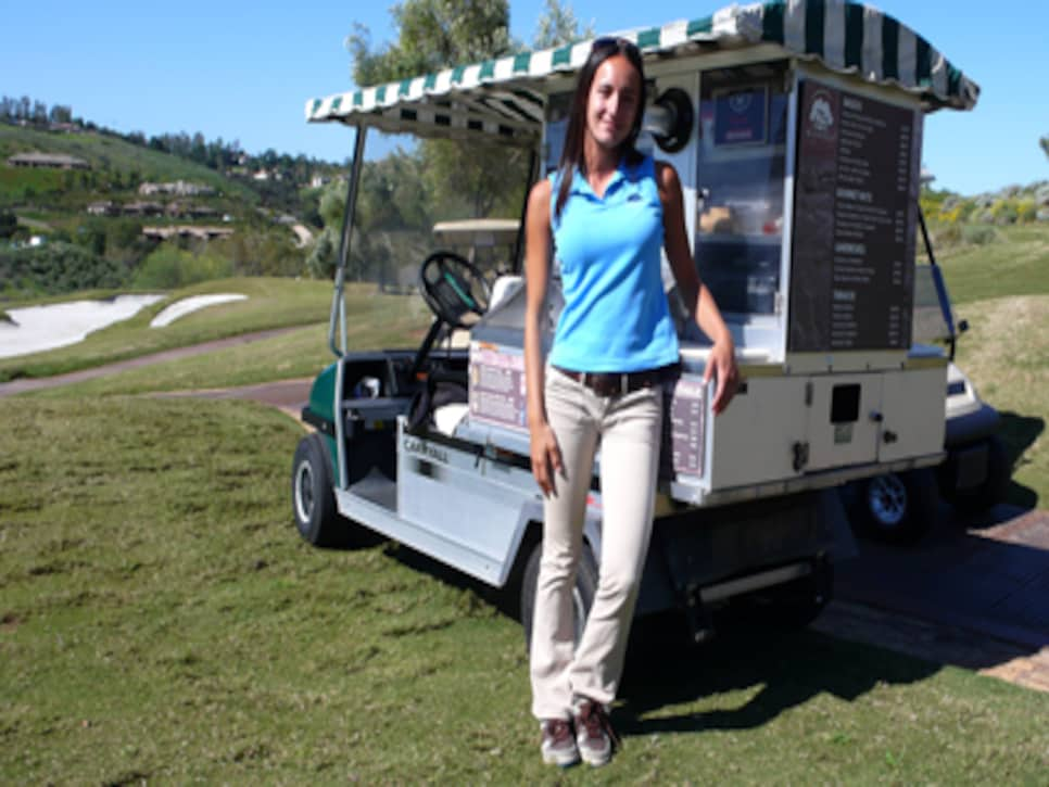 Brazilian Beverage Cart Girl Marina Machado This is the Loop Golf