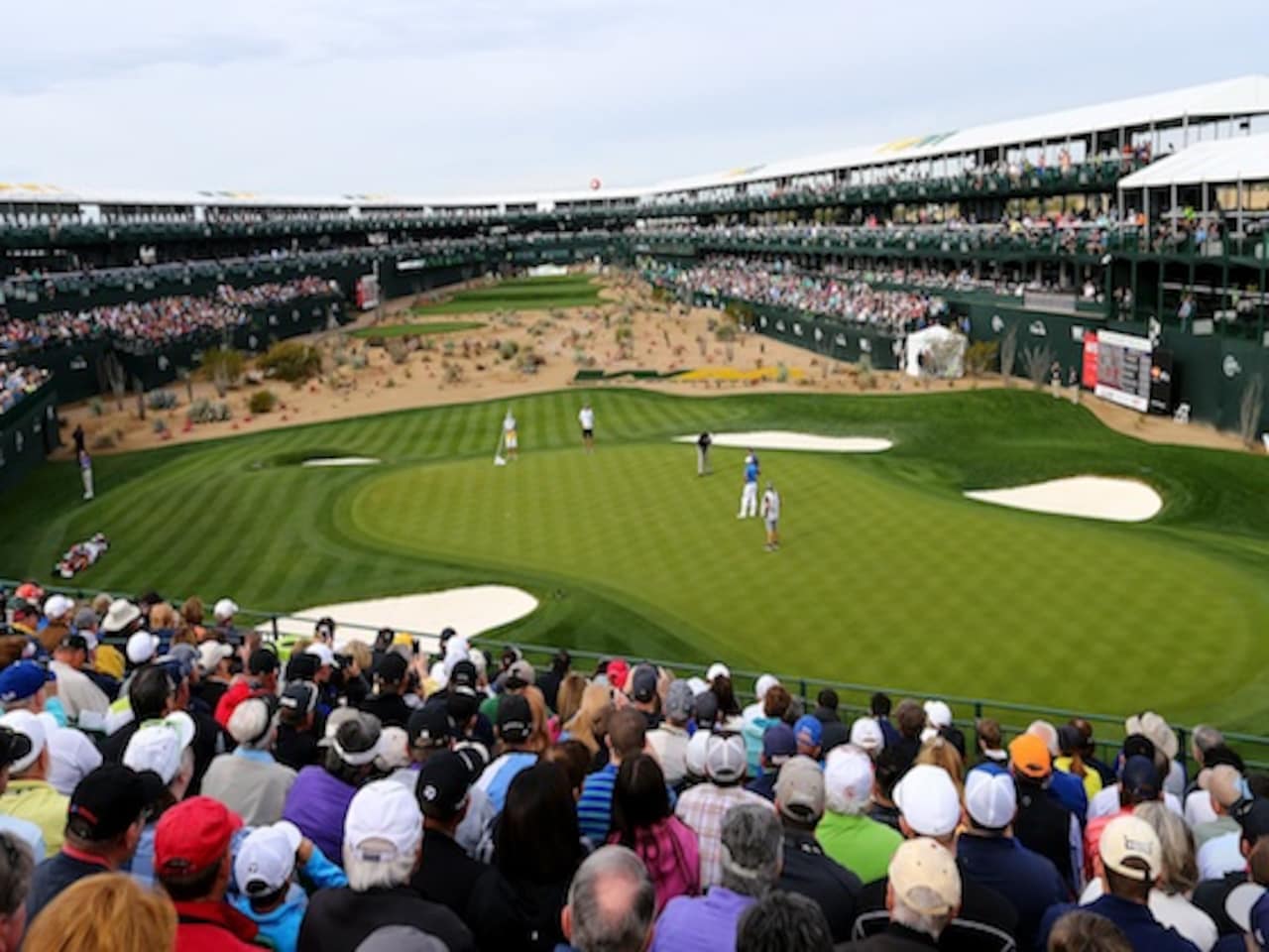 This is what TPC Scottsdale's 16th hole looks like surrounded by an ...