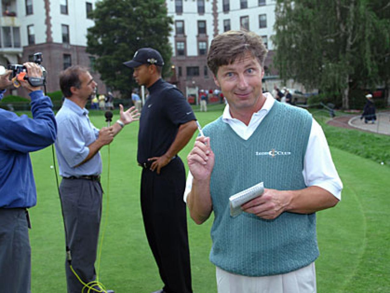 The only known photo of Brandel Chamblee and Tiger Woods is fantastic