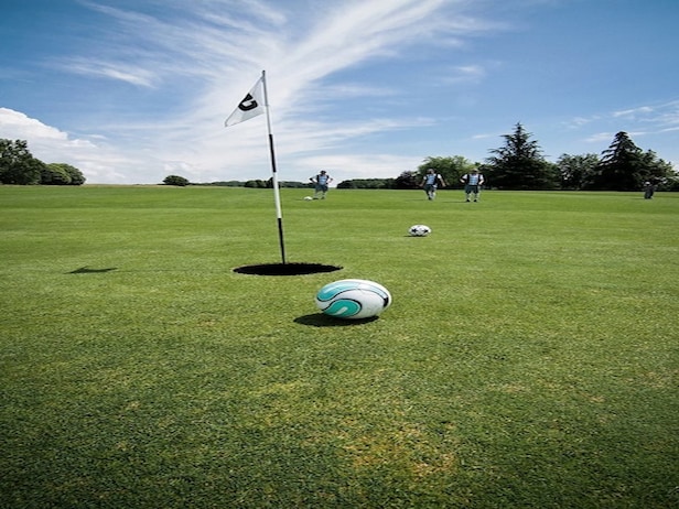 A soccer golf course? Yea, it's a real thing. - This is ...