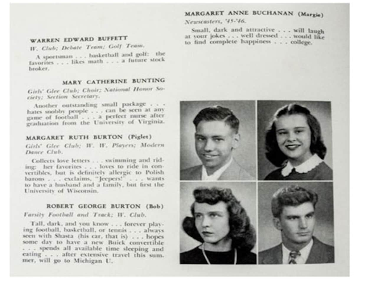 warren buffett yearbook