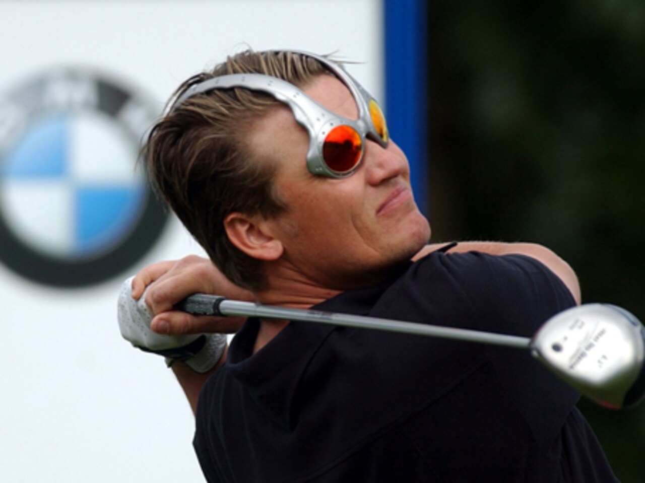 golfing with glasses