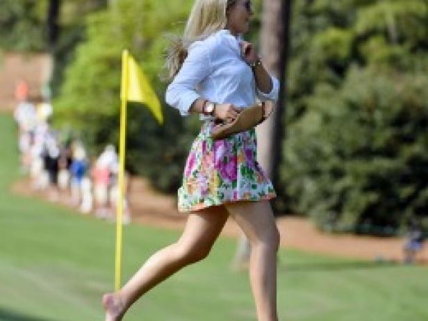 Some Crazy At The Masters Ditched Her High Heels And Ran Across Augusta National S 10th Green This Is The Loop Golf Digest