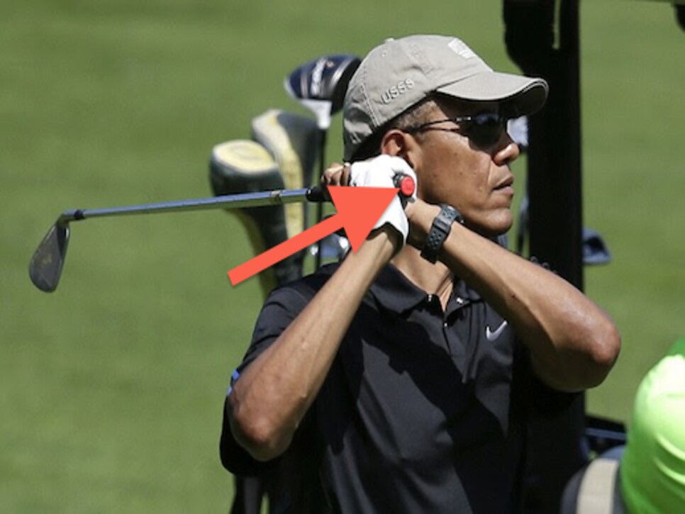 President Obama is tracking his golf stats like a total champ right now ...