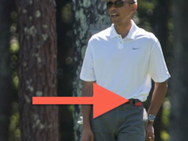 President Obama is tracking his golf stats like a total champ right now ...