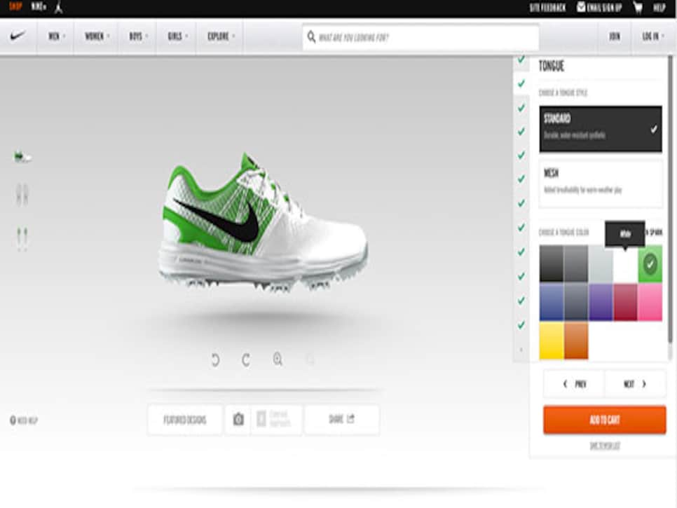 Nike shop id interface