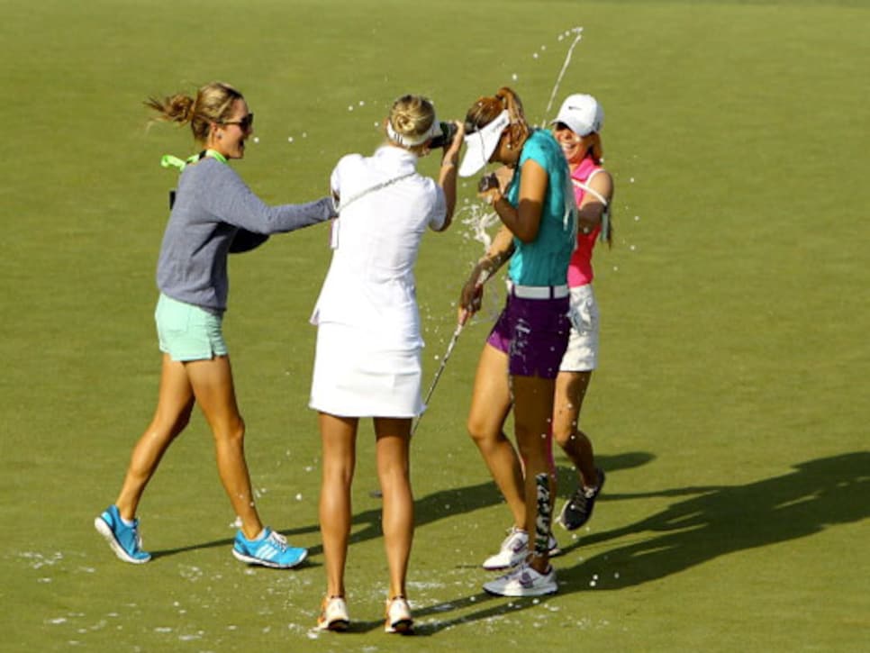 The Art Of The Spray How The Lpga Tour Celebrates In Style This Is The Loop Golf Digest