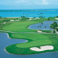 Salty water is in play everywhere on the Ocean Club\'s seventh.