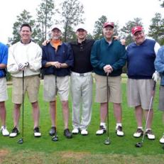 From left: "Willie" Arnold, Jerry Hampton, Merle Glasgow, Mike McPherson, Matt Ginella, Dave Raiford, Mike Hendren, Leonard Cathey, Tom Keck.