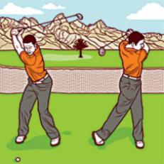 Sweep the ball the same way you would a long iron or wood.