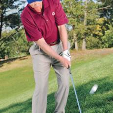 Opening your stance makes it easier to rotate toward the target.