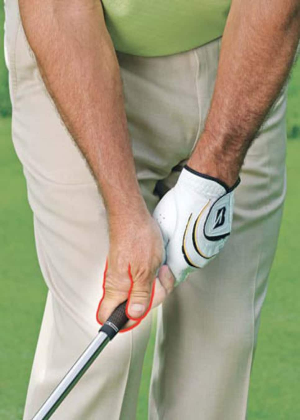 golf grip left thumb