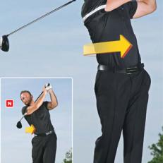 Get Left: Your swing should finish with your upper torso pointing to the left of your target.