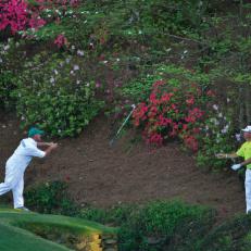 Like Lee Westwood behind No. 13 at Augusta, get a look at the situation first.