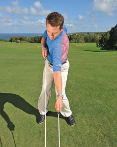 golf swing underhand throw