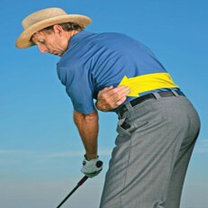 __PULL FOR POWER:__ Grab your left side with your right hand and pull it away from the target.
