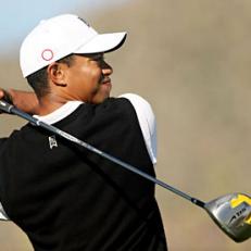 Until Tiger got to the 14th hole it seemed like he spent more time in the desert than on the golf course.