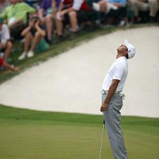 Tiger Woods during the second round at the 2011 Masters.