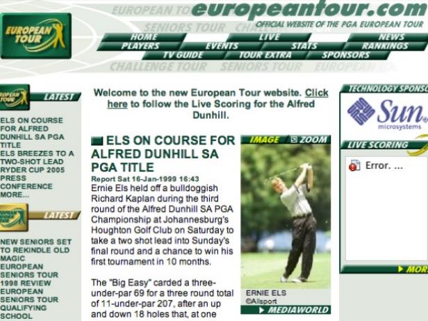 14 Old Golf Websites That Are Totally '90s, Golf News and Tour Information