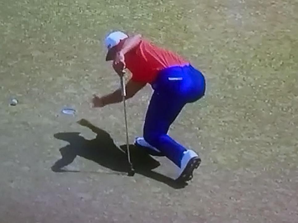 Billy Horschel appeared to temporarily lose his mind around the greens on Sunday.