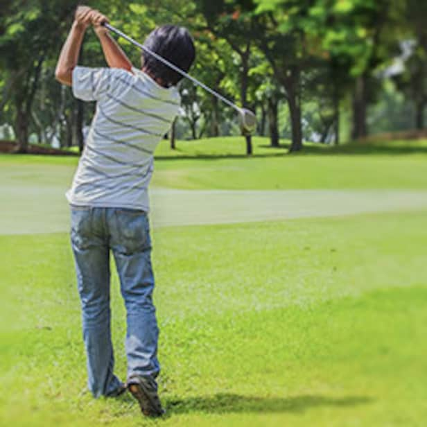 jean shorts golf