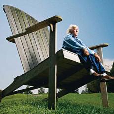 Bill Meadows takes in the view on his oversize Adirondack chair.
