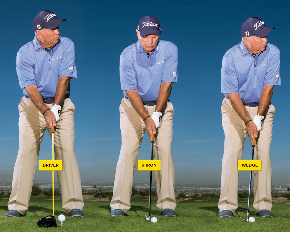 Golf club placement in deals stance